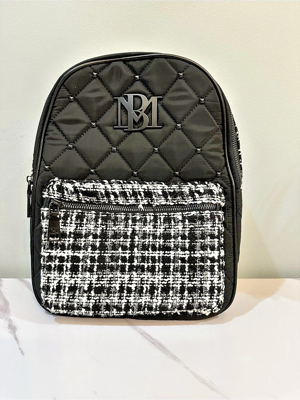 Valentino Orlandi Tie Backpack White and black, Size One Size